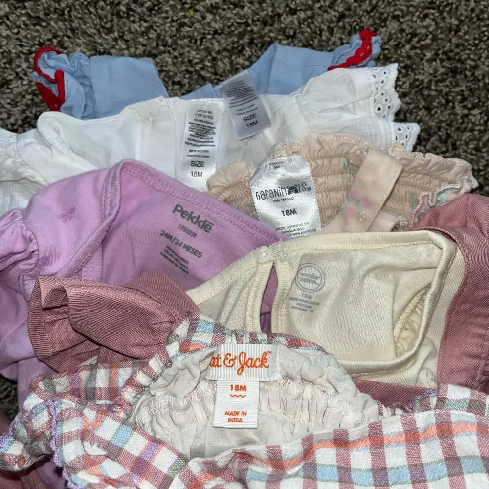 Adorable 10-Piece Baby Girl Resale Clothing Lot (18–24 Months)